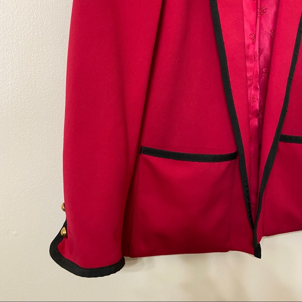 GIVENCHY Vintage Red Blazer 12 - Picture 2 of 7